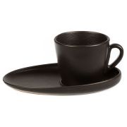 Чашка с блюдцем  Black Raw Steller Cappuccino 175 мл, P.L. Proff Cuisine