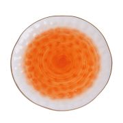 Тарелка круглая d=27 см,фарфор,оранжевый цвет 