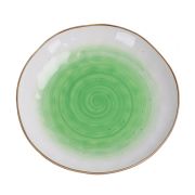 Салатник d=21,5*3,8 см,500мл, фарфор,зеленый цвет 