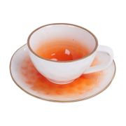 Чайная пара 240 мл,фарфор,оранжевый цвет 
