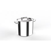 MGsteel Котел 30 л. нерж. d=37 см. h=32 см. тройное дно с крышк. (индукция) MGsteel /1/