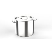 MGsteel Котел 40 л. нерж. d=42 см. h=32,5 см. тройное дно с крышк. (индукция) MGsteel /1/