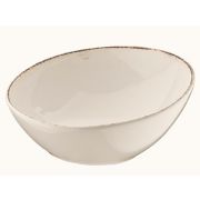 Bonna (Турция) Салатник d=220 мм. 850 мл. h=60/105 мм. скошенный край Ретро коричневый край, форма Ванто Bonna /1/6/258/