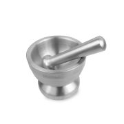 MGsteel Ступка d=11,8 см. h=11 см. с пестиком 14 см., нерж. упрочнен. MGsteel  /1/24/