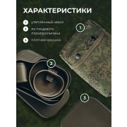 Мастергласс Набор посуды 6 предметов походный в чехле зеленом MG /1/