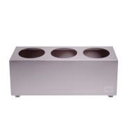 MGsteel Емкость для столовых приборов 3 стакана 38,5*15,8*17,3 см. нерж. MGsteel /1/6/