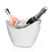 Vin Bouquet (Испания) Ведро для шампанского 2,7 л. пласт. 270*200/160*115 мм. h=205 мм. с ручками для 2-х бутылок, белое VB /1/12/