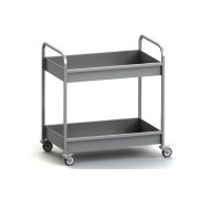MGsteel Тележка сервировочная 2-х ярусная 800*600*870 мм. для сбора посуды, сварная, нерж. MGsteel /1/