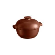 EMILE HENRY (Франция) Кастрюля 2,0 л. d=22,5 см. h=18 см. с крышкой (индукция) коричневая керам Emile Henry /1/