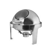 MGsteel Чафиндиш (мармит) 6 л. d=35 см. круглый со стекл. крышкой Roll-Top MGsteel /1/