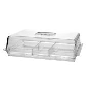 MGprof Поднос для подачи 320*220 мм. с крышкой и съемными секциями, -40°С /+60°С полистирол MGprof /1/12/