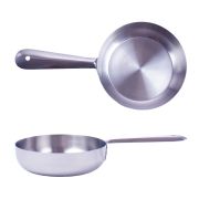 MGsteel Сковорода порц. d=14 см. h=3,5 см. 0,47 л. нерж. глубокая с ручкой MGsteel /1/96/