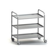 MGsteel Тележка сервировочная 3-х ярусная 800*600*870 мм. сварная, нерж. MGsteel /1/