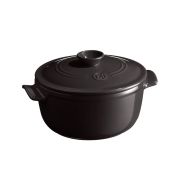 EMILE HENRY (Франция) Кастрюля 2,5 л. d=22,0 см. h=15,5 см. с крышкой черная керам Emile Henry /1/