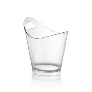 GASTROPLAST (Турция) Ведро для шамп  4 л. поликарбонат 260*200/160*130 мм. h=280 мм. с ручкой для 1-й бутылки, прозрачное GP /1/6/