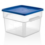 GASTROPLAST (Турция) Контейнер для продуктов квадр. 11,4 л. 28*28*21 см. с мерн. шкалой, прозрач, п/п, б/крышки (крышка 76714) GP /1/12/