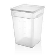 GASTROPLAST (Турция) Контейнер для продуктов квадр. 20,8 л. 28*28*40 см. с мерн. шкалой, прозрач, п/п, б/крышки (крышка 76714) GP /1/12/