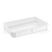 GASTROPLAST (Турция) Контейнер для теста 600*400* 75 мм. прямой, сплошной, мороз-кий, белый полиэт.(крышка 76803) GP /1/6/