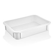 GASTROPLAST (Турция) Контейнер для теста 300*400* 75 мм. прямой, сплошной, мороз-кий, белый полиэт.(крышка 76806) GP /1/12/