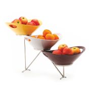 Стойка металлическая для выкладки + три салатника,65*16*35 см,  P.L.--Hotelware