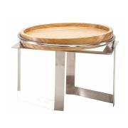 Стойка металлическая для выкладки + блюдо из бука,32*32*13 см,  P.L.--Hotelware