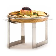 Стойка металлическая для выкладки + блюдо из бука,32*32*23 см,  P.L.--Hotelware