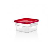 GASTROPLAST (Турция) Контейнер для продуктов квадратный  1,9 л. 19*19*9,7 см. с мерной шкалой, прозрачный, п/п, без крышки (крышки 76706, 76707, 76708,76709) GP /1/12/