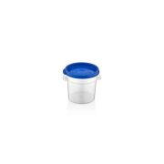 GASTROPLAST (Турция) Контейнер для продуктов круглый  0,95 л. d=13 см. h=11 см., с мерной шкалой, прозрачный, п/п, без крышки (крышка 76728, 76727, 76726, 76729) GP /1/24/
