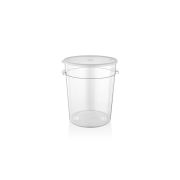 GASTROPLAST (Турция) Контейнер для продуктов круглый  4,2 л. d=18 см. h=21,5 см., с мерной шкалой, прозрачный, п/п, без крышки (крышка 76733, 76732, 76731, 76730) GP /1/12/
