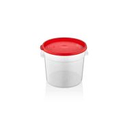 GASTROPLAST (Турция) Контейнер для продуктов круглый  6 л. d=22 см. h=19,5 см., с мерной шкалой, прозрачный, п/п, без крышки (крышка 76736, 76735, 76734, 76737) GP /1/12/