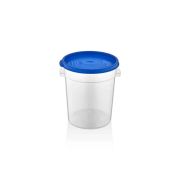 GASTROPLAST (Турция) Контейнер для продуктов круглый  7,5 л. d=22 см. h=27 см., с мерной шкалой, прозрачный, п/п, без крышки (крышка 76736, 76735, 76734, 76737) GP /1/8/