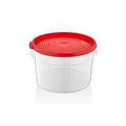 GASTROPLAST (Турция) Контейнер для продуктов круглый 11,4 л. d=31 см. h=21 см., с мерной шкалой, прозрачный, п/п, без крышки (крышка 76740, 76739, 76738, 76741) GP /1/6/