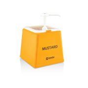 GASTROPLAST (Турция) Диспенсер для соуса 225*210 мм. h=225 мм. 2,5 л. с дозатором (25 мл), п/п, желтый GP /1/