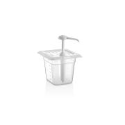 GASTROPLAST (Турция) Диспенсер для соуса 170*160 мм. h=145 мм. 2 л. с дозатором (25 мл), п/п, белый GP /1/