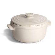 EMILE HENRY (Франция) Кастрюля 0,6 л. керам. d=17 см. h=13,5 см. с крышкой бежевая Emile Henry /1/2/