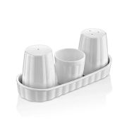 GASTROPLAST (Турция) Набор для специй 2 пр. + стаканчик для зубочисток, поликарбонат, на подставке Хайтек GP /1/