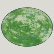Тарелка RAK Porcelain Peppery овальная плоская 21*15 см, зеленый цвет