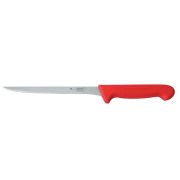 Нож PRO-Line филейный, красная пластиковая ручка, 20 см, P.L. Proff Cuisine