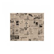 Упаковочная бумага «Газета», крафт, 28*34 см, жиростойкий пергамент 34 г/см2, 1000 шт/уп, Garcia de