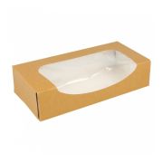 Коробка для суши/макарон с окном 20*9*4,5 см, натуральный, 50 шт/уп, бумага, Garcia de Pou
