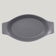 Тарелка-кроншель RAK Porcelain NeoFusion Stone овальная, 25*14 см (серый цвет)