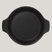 Тарелка-кроншель RAK Porcelain NeoFusion Volcano круглая, 16 см (черный цвет)