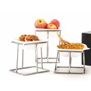 Стойка металлическая для выкладки + керамический салатник,20*20*25,5 см,  P.L.--Hotelware