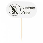 Дерево (Китай) Флажок «LACTOSE FREE» 8 см. 100 шт/уп /1/40/
