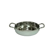 MGsteel Сковорода порц. d=12,5 см. h=3,5 см. 0,4 л. нерж. глубокая с 2 ручками MGsteel /1/12/