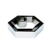 MGsteel Форма кондитерская «Шестиугольник» 23,5*25,5 см. h=5 см. нерж. MGsteel /1/48/