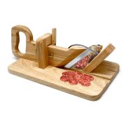 Vin Bouquet (Испания) Нож для салями на дерев. подставке 29,5*17,5*13 см. VB /1/6/