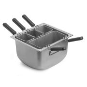 Pintinox (Италия) Кастрюля для пасты нерж. с 4 корзинками 38,3*35,4 см. h=23,7 см. 22 л. с крышкой Pinti (3390Q334) /1/