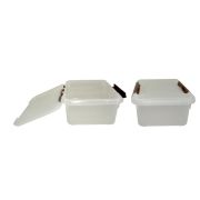MGprof Контейнер для продуктов прямоуг. 6,0 л. 30*23*12 см. с коричневым зажимом MGprof /1/12/
