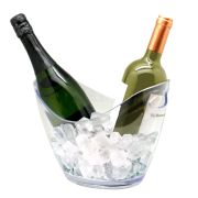 Vin Bouquet (Испания) Ведро для шампанского 3 л. пласт. 265*200/155*110 мм. h=200 мм. с ручками для 2-х бутылок, прозрачное VB /1/12/